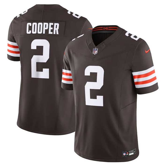 Men & Women & Youth Cleveland Browns #2 Amari Cooper Brown 2023 F.U.S.E. Vapor Untouchable Limited Stitched Jersey